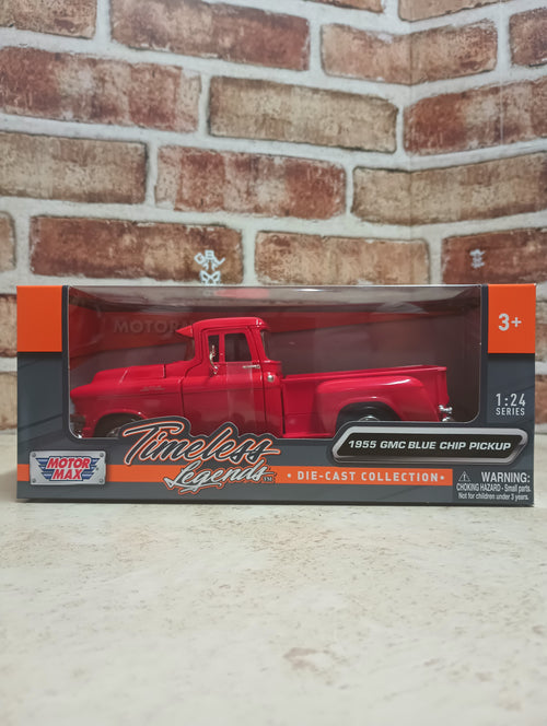 1955 GMC BLUE CHIP PICKUP (RED) 1:24 BY MOTORMAX